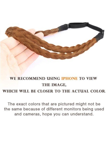 ⭐ Diadema Balaca Elástica Trenza Cabello Sintético ⭐ Diadema Balaca Elástica Trenza Cabello Sintético