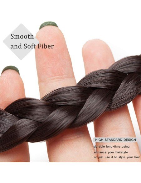 ⭐ Diadema Balaca Elástica Trenza Cabello Sintético ⭐ Diadema Balaca Elástica Trenza Cabello Sintético