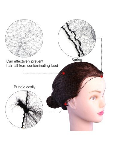 ⭐ Setx12 Malla capa cofia recoger el cabello Redecillas Cocina pelu !!