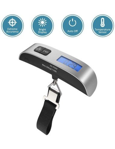 ⭐ Balanza Pesa de Viaje Báscula Portátil Digital Equipaje Maleta