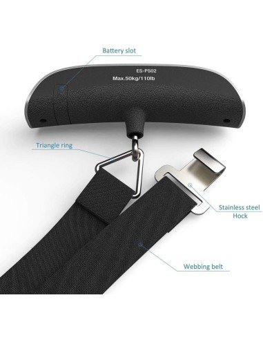 ⭐ Balanza Pesa de Viaje Báscula Portátil Digital Equipaje Maleta