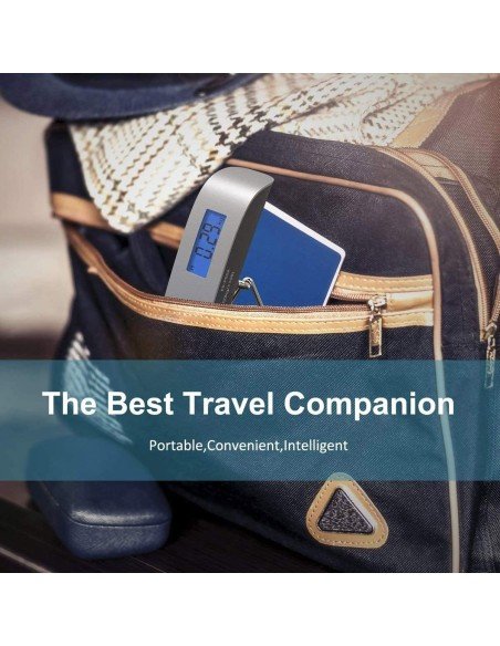 ⭐ Balanza Pesa de Viaje Báscula Portátil Digital Equipaje Maleta