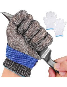 ⭐ Guantes Carnicería Seguridad Nivel 5 Anticorte Cocina X2