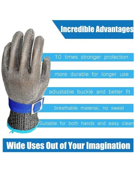 ⭐ Guantes Carnicería Seguridad Nivel 5 Anticorte Cocina X2 ⭐ Guantes Carnicería Seguridad Nivel 5 Anticorte Cocina X2