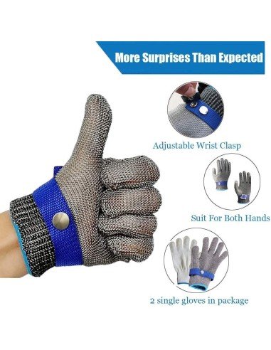 ⭐ Guantes Carnicería Seguridad Nivel 5 Anticorte Cocina X2