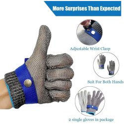 ⭐ Guantes Carnicería Seguridad Nivel 5 Anticorte Cocina X2