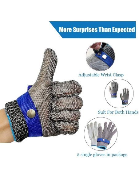 ⭐ Guantes Carnicería Seguridad Nivel 5 Anticorte Cocina X2 ⭐ Guantes Carnicería Seguridad Nivel 5 Anticorte Cocina X2