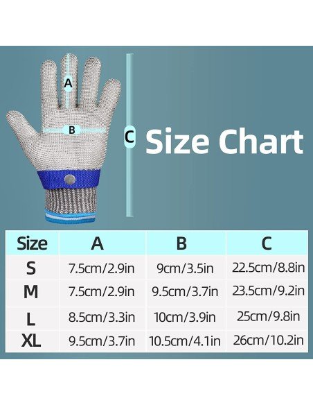 ⭐ Guantes Carnicería Seguridad Nivel 5 Anticorte Cocina X2 ⭐ Guantes Carnicería Seguridad Nivel 5 Anticorte Cocina X2