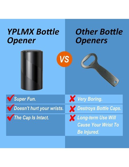 ⭐ Destapador Botella Magnético Automático De Acero Plateado ⭐ Destapador Botella Magnético Automático De Acero Plateado