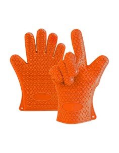 Guantes de Silicona BBQ Termo Resistente Calor Horno 2