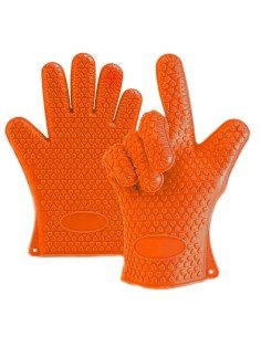 Guantes de Silicona BBQ Termo Resistente Calor Horno 2