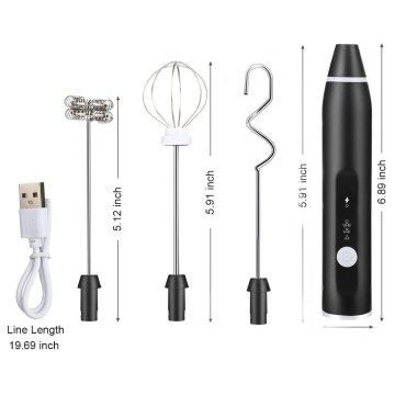 ⭐ Espumador Batidor Recargable Leche Café Chocolate Cappuccino