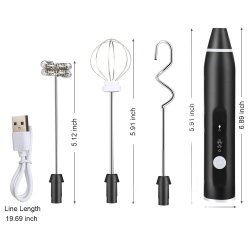 ⭐ Espumador Batidor Recargable Leche Café Chocolate Cappuccino