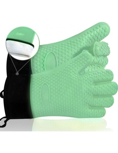 ⭐ Guantes BBQ Hornear Silicona Termo Resistente Calor ⭐ Guantes BBQ Hornear Silicona Termo Resistente Calor