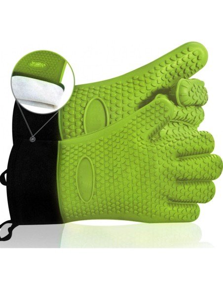 ⭐ Guantes BBQ Hornear Silicona Termo Resistente Calor ⭐ Guantes BBQ Hornear Silicona Termo Resistente Calor