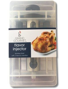 ⭐ Jeringa Inyector Sazonador De Carnes Agujas Adobar Pollo Pernil Pavo Relleno Cocina