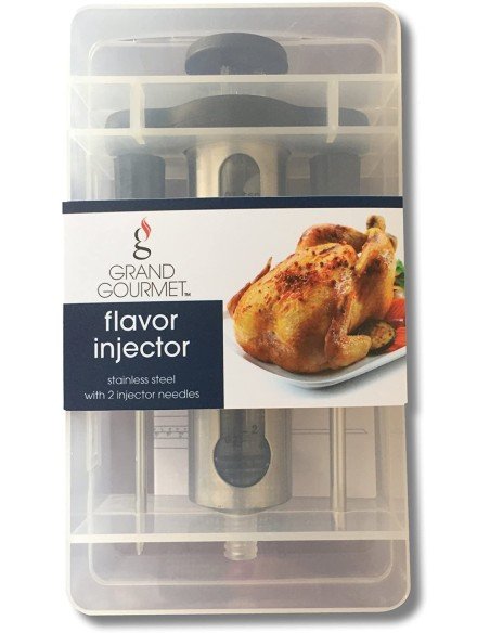 ⭐ Jeringa Inyector Sazonador De Carnes Agujas Adobar Pollo Pernil Pavo Relleno Cocina