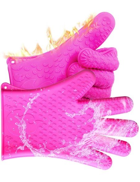 ⭐ Guantes de Silicona BBQ Termo Resistente Calor Horno