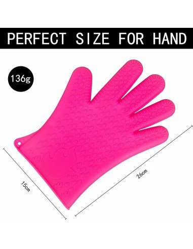⭐ Guantes de Silicona BBQ Termo Resistente Calor Horno