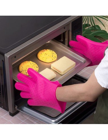 ⭐ Guantes de Silicona BBQ Termo Resistente Calor Horno