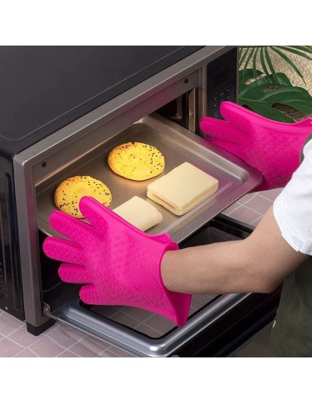 ⭐ Guantes de Silicona BBQ Termo Resistente Calor Horno
