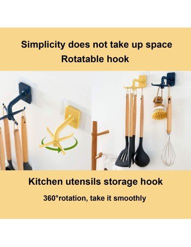 ⭐ Organizador Soporte a pared giratorio cocina baño Multiusos