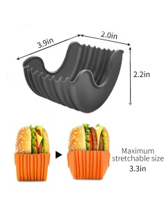 ⭐ Soporte Para Hamburguesas Donas Lavable y Reutilizable 2