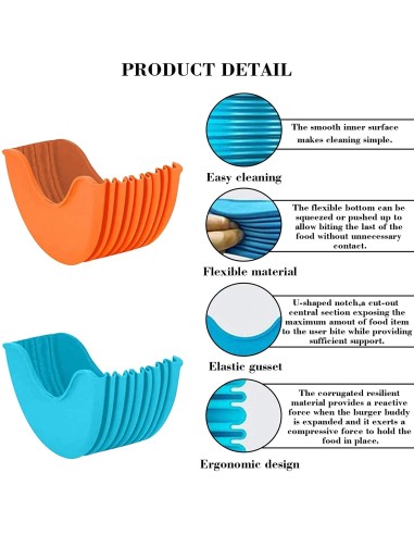 ⭐ Soporte Para Hamburguesas Donas Lavable y Reutilizable