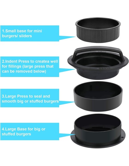 ⭐ Prensa Molde Para Hamburguesas Grande 3 En 1 carne arepa ⭐ Prensa Molde Para Hamburguesas Grande 3 En 1 carne arepa