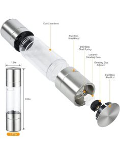 Molinillo De Sal Pimienta 2en1 Pimentero Especias Acero Inoxidable 2