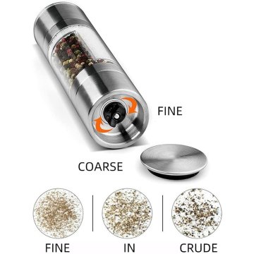 ⭐ Molinillo De Sal Pimienta 2 en1 Pimentero Especias Acero Inoxidable Condimentos Práctico