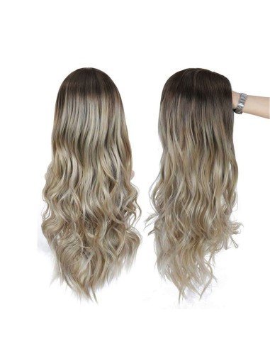 ⭐ Peluca Balayage Cosplay kanekalon degradee Ceniza