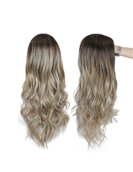 ⭐ Peluca Balayage Cosplay kanekalon degradee Ceniza