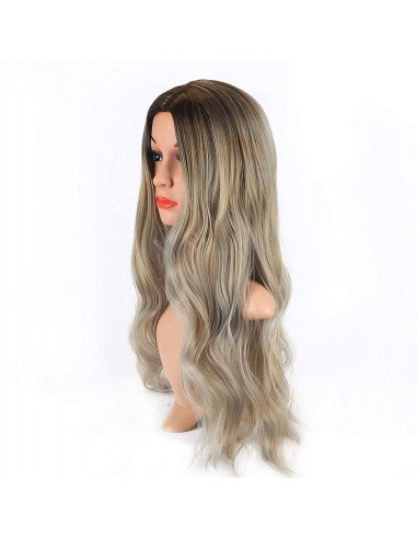 ⭐ Peluca Balayage Cosplay kanekalon degradee Ceniza