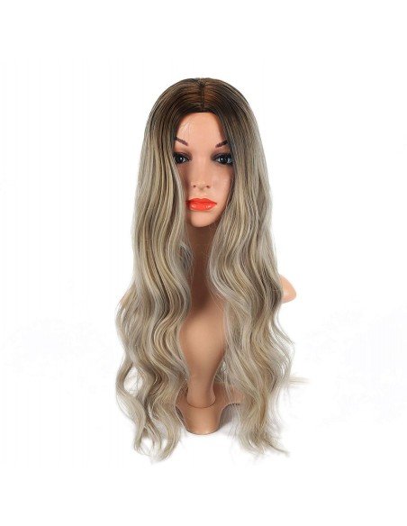 ⭐ Peluca Balayage Cosplay kanekalon degradee Ceniza