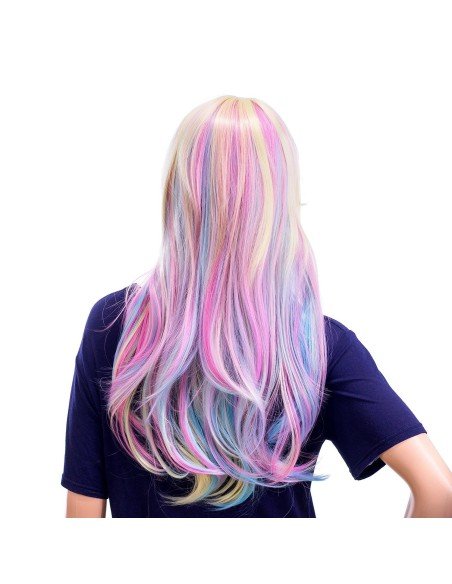 ⭐ Peluca Cosplay Rainbow Arcoiris Unicornio Sirena ⭐ Peluca Cosplay Rainbow Arcoiris Unicornio Sirena