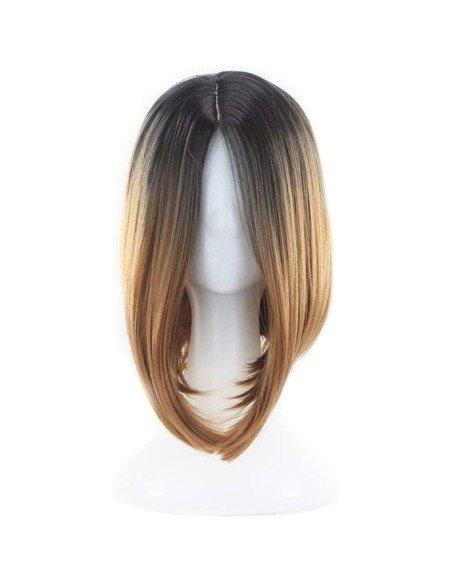 ⭐  Peluca Balayage Cosplay Degradee Kanekalon 30cm Uso Diario