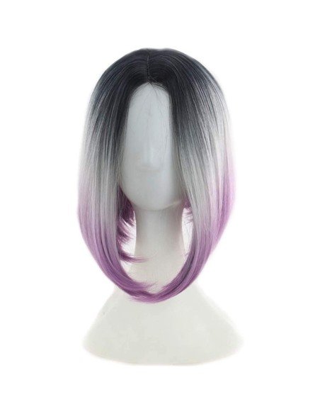 ⭐  Peluca Balayage Cosplay Degradee Kanekalon 30cm Uso Diario ⭐  Peluca Balayage Cosplay Degradee Kanekalon 30cm Uso Diario