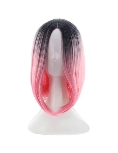 ⭐  Peluca Balayage Cosplay Degradee Kanekalon 30cm Uso Diario