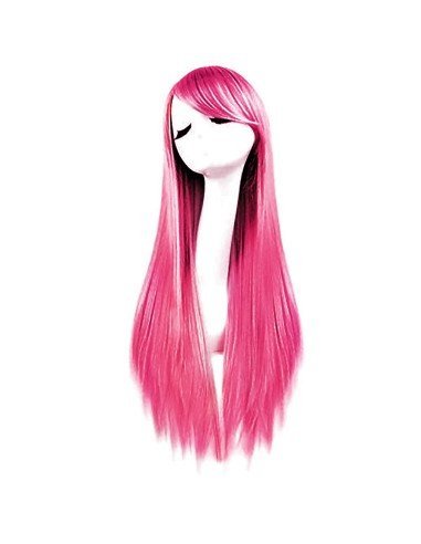 ⭐ Peluca de Kanekalon Lisa 80 Cm Cosplay Cabello largo