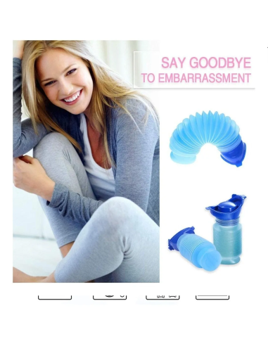 ⭐ Orinal De Emergencia Plegable 750ml Dama, Adultos, Niños
