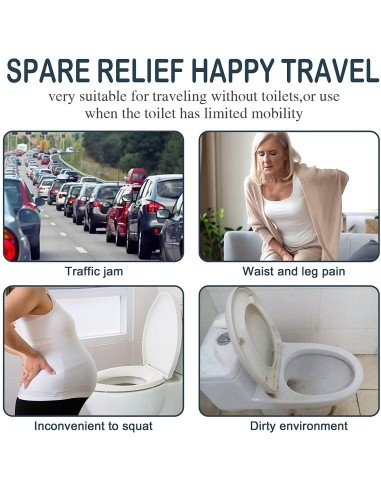 ⭐ Orinal Femenino Portátil Silicona Embudo Extensor Estuche