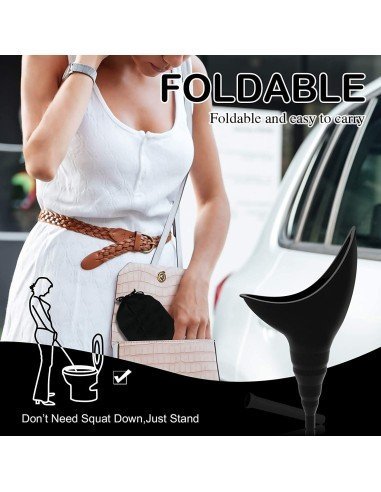 ⭐ Orinal Femenino Portátil Silicona Embudo Extensor Estuche