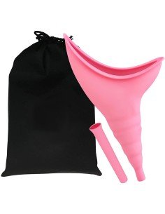 Orinal Femenino Portátil Silicona Embudo + Extensor + Estuche