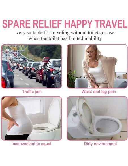 ⭐ Orinal Femenino Portátil Silicona Embudo Extensor Estuche ⭐ Orinal Femenino Portátil Silicona Embudo Extensor Estuche