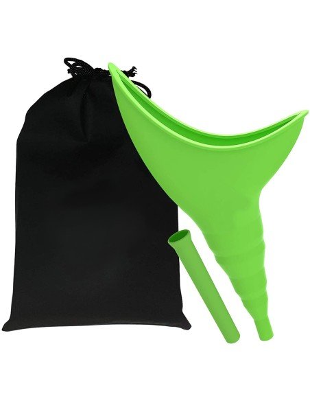 ⭐ Orinal Femenino Portátil Silicona Embudo Extensor Estuche