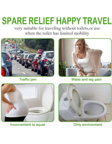 ⭐ Orinal Femenino Portátil Silicona Embudo Extensor Estuche