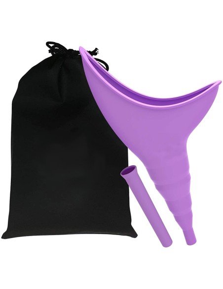⭐ Orinal Femenino Portátil Silicona Embudo Extensor Estuche