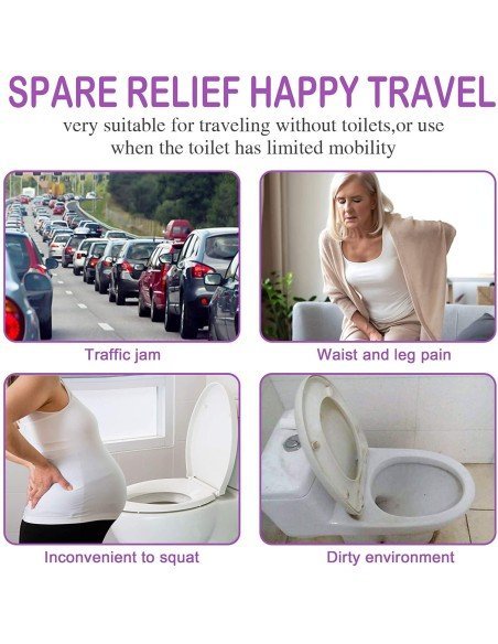 ⭐ Orinal Femenino Portátil Silicona Embudo Extensor Estuche