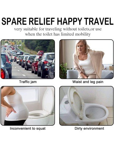 ⭐ Orinal Femenino Portátil Silicona Embudo Extensor Estuche